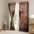 thumbnail image 3 of Manfei Texas Star Black Out Curtains for Teens Adults,Western Rustic Cabin Curtains Pack of 2 (42x63 Each),Exotic Style Bedroom Curtains,Breathable Home Decor, 3 of 6
