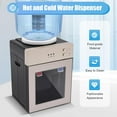 thumbnail image 4 of 5 Gallon Top Loading Countertop Water Cooler Dispenser, Small Desktop Automatic Drinking with Hot Cold Water for Home Office Dorm, 4 of 13