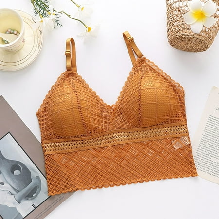 

Bazyrey Women s Push Up Underwire Bra Push-Up Wirefree Bra Sexy Lingerie Lace Chest Tube Top Beauty Back Bra Camisole Base Underwear Comforty Full Figure Bras Brown one size (Buy 2 Get 3 )