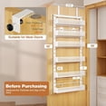 thumbnail image 2 of Pantry Door Organizers and Storage, 8-Tier Large Metal Heavy-Duty Frame Over the Door Spice Rack, 2 in 1 Wall-Mounted or Hanging shelf for Kitchen, Bathroom, Laundry Room, Bedroom, Closet &Nursery, 2 of 5