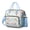 Sky-blue, variant on Gothic Psychedelic Insulated Lunch Bag – Leakproof Reusable Cooler Tote with Adjustable Strap Dual Compartment Large Lunch Box Featuring Trippy Boho Mushroom Print