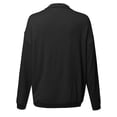 thumbnail image 2 of FashionOutfit Women's Solid Zip-Up Drop Shoulder High Neck Sweatshirt Jacket, 2 of 4