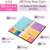 Mr. Pen- Sticky Note Set, 2 Sets, 820 pcs, Vibrant Colors - Walmart.com