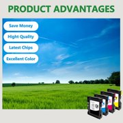 SG400 SG800 Sublimation Ink Cartridge Compatible with Sawgrass Virtuoso SG400 SG800 Printer 4Pack(Black Cyan Magenta Yellow)