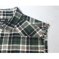 thumbnail image 5 of Men's Casual Flannel Plaid Shirt Sleeveless Cotton Plus Size Vest Dark Green L, 5 of 5