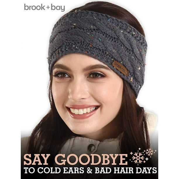  8 Pieces Ear Warmer Headbands with Buttons Winter