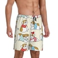 thumbnail image 2 of Logiee Cute Bull Dog Print Men's Pajama Shorts with Drawstring & Pockets,Sleep Shorts for Men,Sleepwear Bottoms,Elastic Waistband Loungewear-X-Large, 2 of 6