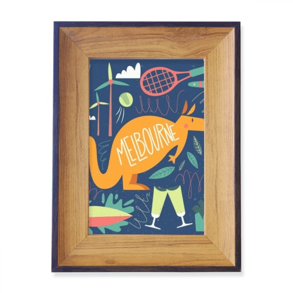 Melbourne Australia Kangaroo Tennis Surfing Photo Frame Exhibition