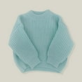 thumbnail image 2 of HXWCHs Girls Knit Pullover top Soft Winter Warm Casual Comfortable Round Neck Cute toddler Cozy Outfit Clothing 0-6 Months Blue, 2 of 4