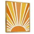 thumbnail image 3 of Designart 'Minimal Bright Shining Orange Sun Rays II' Modern Framed Canvas Wall Art Print, 3 of 5