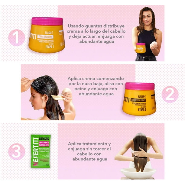 Crema Alaciado Permanente Nefertiti con Queratina Sin Formol