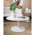 thumbnail image 2 of OSP Home Furnishings Flower Coffee Table with White Top and White Metal Base, 2 of 3