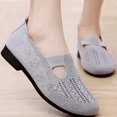 thumbnail image 4 of NOKIO Women's Mesh Flats Shoes Breathable Slip on Shoes Casual Black Flats Comfortable Walking Shoes Womens Casual Shoes Summer Fashion Hollow Breathable Flat Heel Soft Sole Casual Shoes, 4 of 4