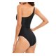 thumbnail image 2 of Diagonal mesh plus fat one-piece bikini, 2 of 8