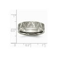 thumbnail image 2 of Titanium Engraved Trinity Symbol Satin 6mm Band Ring - Size 12.5, 2 of 2