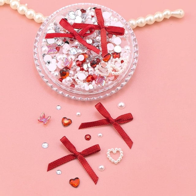 Wartleves Pasta de perlas con forma de mariposa y lágrimas de diamante brillante para crear pegatinas espectaculares para el escenario*