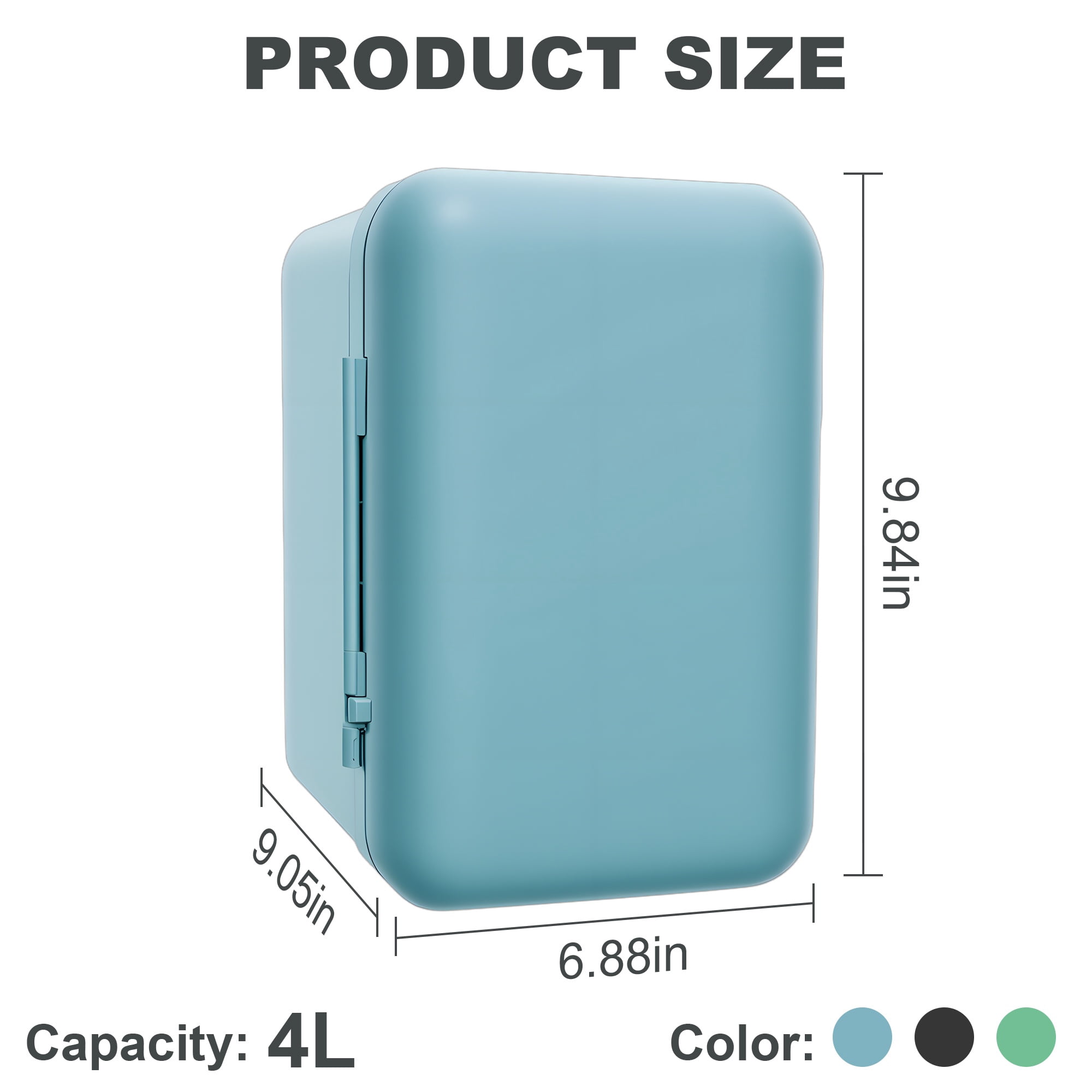 Mini Refrigerator Portable Thermoelectric 4-liter Cooler and Heater, Suitable for Skin Care and Beauty. Refrigerator for Home/personal, Room/office/car, Christmas Gift, Gift
