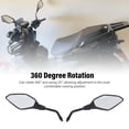 thumbnail image 4 of ATV Mirrors, 360 Degree Rotation Simple Installation Clear Vision Universal Motorcycle Mirrors with M8 M10 Bolt Anti Impact  for Bike Scooter ATV UTV Dirt Bike, 4 of 7