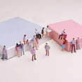 thumbnail image 6 of 100pcs 1:50 Standing People Figure Diorama, Model Train Park, Architecture Projects -, 6 of 10