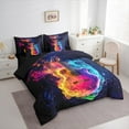 thumbnail image 3 of Homewish Gradient Music Guitar 7-Piece Bedding Comforter Set For Children Teens Adults,Geometric Honeycomb King Bedding Sets,Musical Instrument Ultra Soft Bed Sheets,Ultra Soft Home Decor,Reversible, 3 of 8