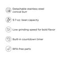 thumbnail image 6 of Chefman Electric Conical Burr Coffee Grinder, 6 of 7