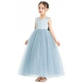 thumbnail image 5 of Ekidsbridal Girl Pageant Flower Girl Dress - V-Neck Satin with Elegant Pre-tied Bow 522-A (Size: 2-12), 5 of 6