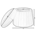 thumbnail image 5 of Modern Tufted Velvet Mushroom Shape Storage Ottoman Storage Stool Trunk, 5 of 10
