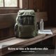 thumbnail image 2 of predolo Mochila de Lona Multifuncional Mochila de Lona Retro Resistente para Estudiantes, Viajeros, Escuela, Uso Diario, Exteriores, 2 of 5
