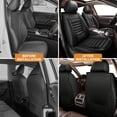 thumbnail image 6 of AOMSAZTO Car Seat Cover,Full Set Waterproof Premium Leather Seat Protector,Luxury Automotive Interior Accessories Airbags Compatible,Universal Fit Most Sedan SUVs Trucks(Black,2 Row 5 Seats), 6 of 11