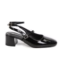 thumbnail image 2 of LuckLilac Women's Square Toe Slingbacks Mary Jane Pumps Patent Leather Chunky Low Heel Buckle Strap Heels sandals Wedding Party Dress Shoes, 2 of 5