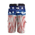 thumbnail image 2 of Drmagiyhm USA Men's Casual Cargo Shorts Athletic Loose Wide legs Shorts Lightweight Stars and Stripes Tactical Short Pants Lightweight Vacation Outfits with Pocket, 2 of 4