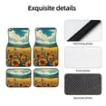 thumbnail image 4 of Kdxio Field Style Bicycle Young Sunflower Print Car Floor Mats Universal SUV Front Rear Floor Foot Mats 4-Piece Full Set with Non-Slip Rubber Backing Car Accessories for Most Cars, 4 of 7