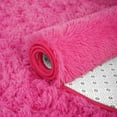thumbnail image 5 of YJ.GWL Oval Fluffy Carpets Modern Plush Shaggy Area Rug Nursery Bedside Rugs for Bedroom Living Room Home Decor Mats,2.6 x 5.3ft,Hot Pink, 5 of 7