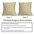 thumbnail image 6 of Yellow Floral Pillow Covers 16x16 Set of 2 Botanical Print Vintage Spring Flower Plant Cream Decorative Throw Pillow Cases Outdoor Farmhouse Cushion Covers Decor for Sofa Couch Bed, 6 of 6