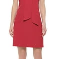 thumbnail image 3 of VINCE CAMUTO Womens Pink Zippered Textured Tie Detail Lined Sleeveless Mock Neck Above The Knee Wear To Work Shift Dress Petites 8P, 3 of 3