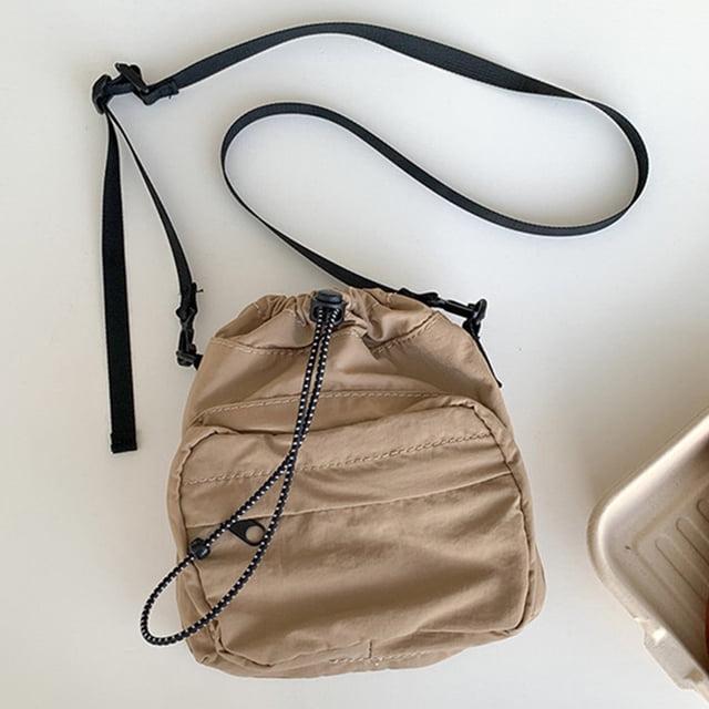 Bolsos de mujer Diseñador de lujo Monederos con cordón Mini bolso de moda (Caqui)