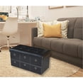 thumbnail image 2 of Jessar Repose-pieds - Pouf / Rangement, Rectangulaire avec Tiroirs, de la Collection Acadia, Noir, 2 of 2