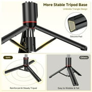 SelfieShow Selfie Stick, 45 Extendable Selfie Stick Tripod, 360° Rotating Portable Phone Tripod with Bluetooth Remote and 2 LED Lights for iPhone and Android (Black)
