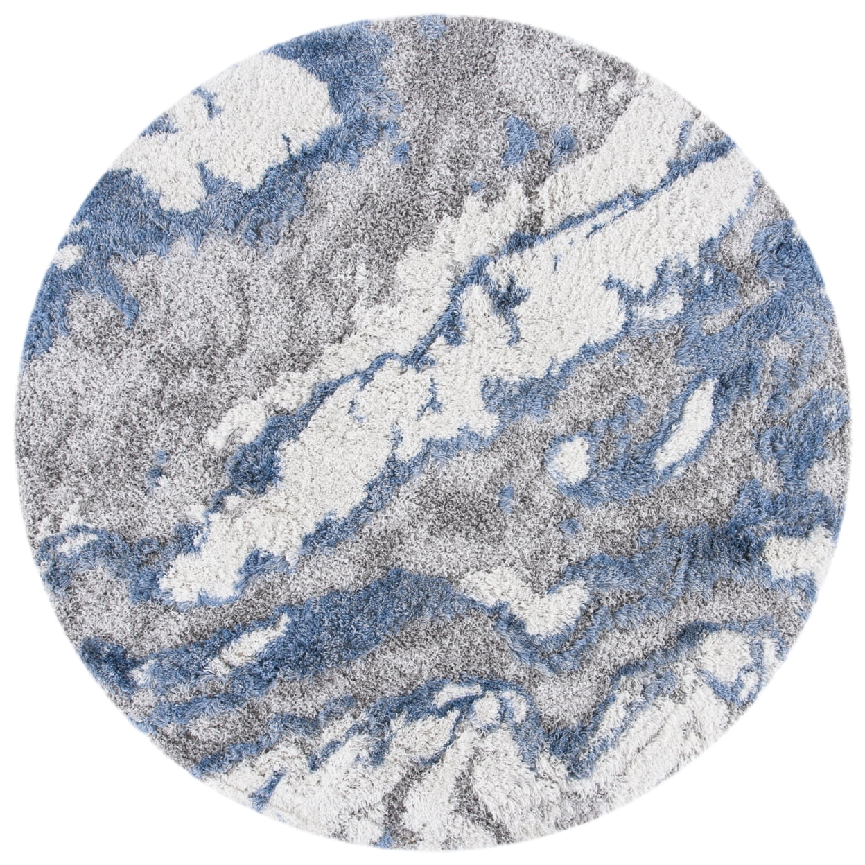 SAFAVIEH Horizon Konstantinos Abstract Shag Area Rug, Grey/Blue, 6' x 9'