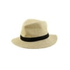 Men Summer Straw Braided Wide Brim Western Style Beach Sunhat Cowboy Hat