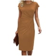 thumbnail image 1 of Kyusrd Robe Débardeur d'Été pour Femmes Robe Maxi Robe d'Été Décontractée Grande Taille Couleur Unie Sans Manches Col Rond, 1 of 3