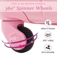 thumbnail image 5 of Hardshell Luggage, Lightweight Durable ABS Suitcase with Double Spinner Wheels, TSA Lock, 20 Inch Travel Carry On Luggage, Pink, 5 of 8