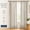 Blue on Beige, variant on Linen Curtains 63" Charcoal Grey Stripe on Beige 2 Panels Back Tab Window Treatment
