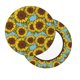 thumbnail image 2 of Disketp Sunflowers Funda Redonda para Taburete, Funda de Cojín para Silla de Bar Suave y Elástica-12 inch, 2 of 7