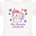 thumbnail image 4 of Inktastic My Auntie Loves Me- cute unicorn Boys or Girls Long Sleeve Baby Bodysuit, 4 of 5