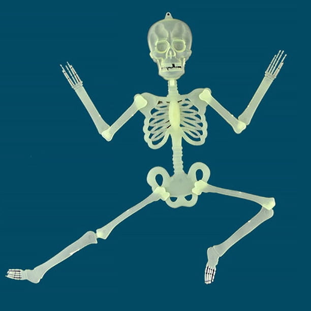 Matsuzay Esqueletos de calavera de Halloween de realismo espeluznante para fiestas de miedo definitivas, decoración de Halloween para el hogar Decoración Hombre Esqueleto 32cm