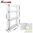 thumbnail image 3 of RYANSTAR RACING 4-Tier Slim Storage Cart with Wheels 3.74'' Wide Rolling Cart for Narrow Spaces Adjustable, 3 of 10