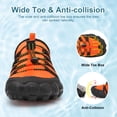 thumbnail image 5 of Barerun Unisex Water Shoes Quick-Dry Barefoot Aqua Socks, Wide Platform Closed Toe,Orange,8.5 Women/7 Men, 5 of 10