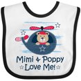 thumbnail image 3 of Inktastic Mimi and Poppy Love Me Grandchild Boys Baby Bib, 3 of 4