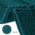 thumbnail image 7 of Subrtex Non-Slip Bathroom Rugs Chenille Soft Striped Plush Bath Mat (Blue, 18" x 48"), 7 of 7